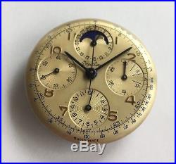 Vintage Breitling Moon phase Chronograph Movement, Dial, Hands