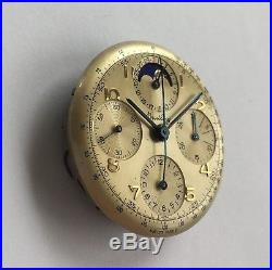 Vintage Breitling Moon phase Chronograph Movement, Dial, Hands