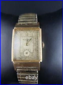 Vintage Bulova 10k GF 8202691 Rectangle Face Parts Repair