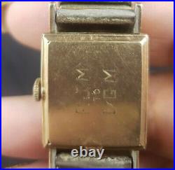 Vintage Bulova 10k GF 8202691 Rectangle Face Parts Repair