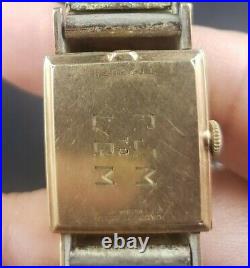 Vintage Bulova 10k GF 8202691 Rectangle Face Parts Repair