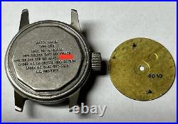 Vintage Bulova A17A Navigators 6433A Military Watch Parts Low Ser #