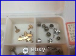 Vintage Chronograph Wrist Watch Pushers Parts Screws Case Screws And Other Parts