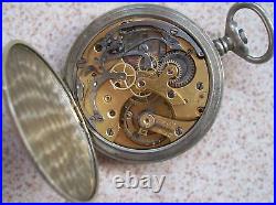 Vintage Chronograph movement enamel dial & case parts 50 mm. In diameter