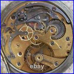 Vintage Chronograph movement enamel dial & case parts 50 mm. In diameter