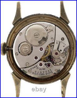 Vintage Elgin Clubman 21 Jewel Men's Mechanical Wristwatch 680 14k GF #2 f Parts