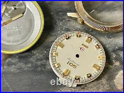 Vintage Elgin Electronic 105 watch 1960s NOS parts case dial crown hands crystal