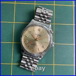 Vintage GRACE FABLIAU 4H ALARM HAND WIND STAINLESS MENS WATCH FOR REPAIR 84