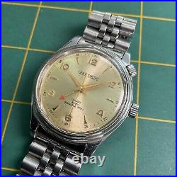 Vintage GRACE FABLIAU 4H ALARM HAND WIND STAINLESS MENS WATCH FOR REPAIR 84