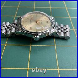 Vintage GRACE FABLIAU 4H ALARM HAND WIND STAINLESS MENS WATCH FOR REPAIR 84