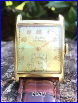 Vintage Girard Perregaux 14K Gold Filled Men's Watch For Parts or Repair