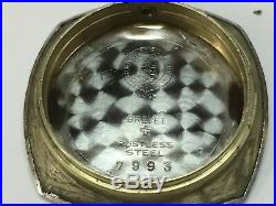 Vintage Girard Perregaux Amphibian Watch Movement, Dial, Hands & Backcase