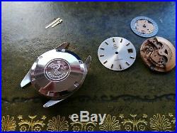 Vintage Gold Omega Seamaster Parts Needs TLC. Hands, dial, case, movement