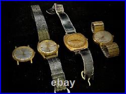 Vintage Gruen & Timex Watches Lot of 4 For Restoration or Parts