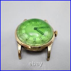 Vintage Gruen Veri Thin Watch 10K Gold Filled Green Crystal 420SS-555 PARTS