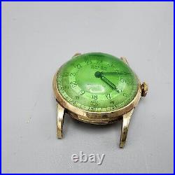Vintage Gruen Veri Thin Watch 10K Gold Filled Green Crystal 420SS-555 PARTS