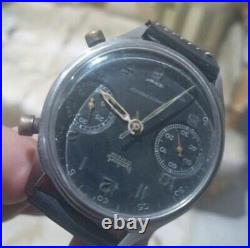 Vintage Hanhart Chronograph Hand Wind Mens Watch For Parts/Repair
