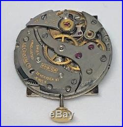 Vintage LeCoultre K 818/1CW 17 Jewels Wristwatch Movement Dial and Hands working