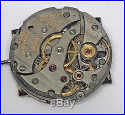 Vintage LeCoultre K 818/1CW 17 Jewels Wristwatch Movement Dial and Hands working