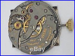 Vintage LeCoultre K 818/1CW 17 Jewels Wristwatch Movement Dial and Hands working