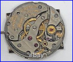 Vintage LeCoultre K 818/1CW 17 Jewels Wristwatch Movement Dial and Hands working