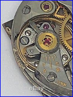 Vintage LeCoultre K 818/1CW 17 Jewels Wristwatch Movement Dial and Hands working