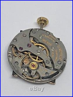 Vintage LeCoultre K 818/1CW 17 Jewels Wristwatch Movement Dial and Hands working