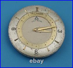 Vintage Le Coultre Men Alarm Wrist Watch Movement, Dial Hand Winding Spare Parts
