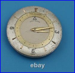 Vintage Le Coultre Men Alarm Wrist Watch Movement, Dial Hand Winding Spare Parts