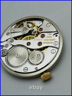 Vintage Longines 30l Movement And Dial Hands Parts Nice Cond