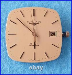 Vintage Longines L156.2 QUARTZ caliber For Parts Working Dial An Hands Included