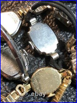 Vintage Mechanical Watch Lot Repair/Parts/Scrap Rodania, Elgin, Bulova, 10K RGP-GF