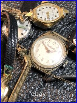 Vintage Mechanical Watch Lot Repair/Parts/Scrap Rodania, Elgin, Bulova, 10K RGP-GF