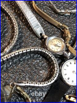 Vintage Mechanical Watch Lot Repair/Parts/Scrap Rodania, Elgin, Bulova, 10K RGP-GF