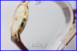 Vintage Men's Vulcain Hand Wind Gold Tone Wrist Watch For Parts/ Repair