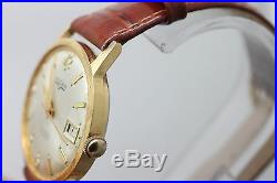 Vintage Men's Vulcain Hand Wind Gold Tone Wrist Watch For Parts/ Repair