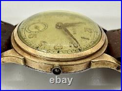 Vintage Mens BULOVA 10AX 10K Gold Military WW2 Mechanical Watch-Parts/Repair G4