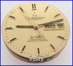 Vintage Omega Cal 1021 23 Jewel Automatic Watch Movement + 18K Dial & Hands