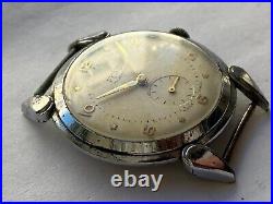 Vintage RARE Men WATCH FERO 15 JEWELS SWISS MADE OVERSIZE 38 MM FOR PARTS WW2