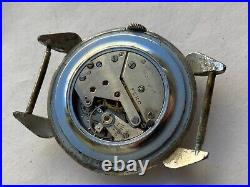 Vintage RARE Men WATCH FERO 15 JEWELS SWISS MADE OVERSIZE 38 MM FOR PARTS WW2