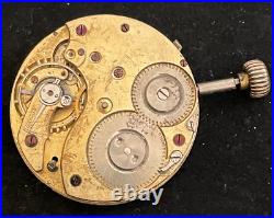 Vintage Ris & Kunsch Chaux De Fonds Pocket Watch Movement Parts/Repair Swiss