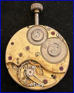 Vintage Ris & Kunsch Chaux De Fonds Pocket Watch Movement Parts/Repair Swiss