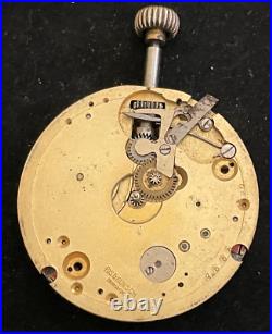 Vintage Ris & Kunsch Chaux De Fonds Pocket Watch Movement Parts/Repair Swiss