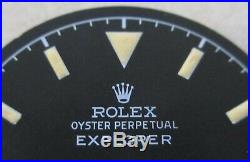 Vintage Rolex #5500 CHAPTER RING Explorer Matte Black Repaired Dial + Hand-Set