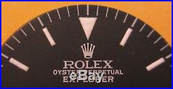 Vintage Rolex #5500 Explorer Matte Black Refinished Dial with Hand-Set