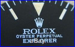 Vintage Rolex #5500 Precision EXPLORER Matte Black Refinished Dial + Hands