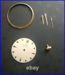 Vintage Rolex Dial, Bezel, Hands, & Crown For Air-king Reference 5501. Parts Only