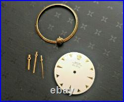 Vintage Rolex Dial, Bezel, Hands, & Crown For Air-king Reference 5501. Parts Only