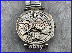 Vintage Rotary Chronograph Stainless Steel 1930s Not Working For Parts or Repair