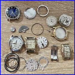 Vintage Seiko, Bulova & Benrus Watches & Seiko LM Parts For Parts & Repair